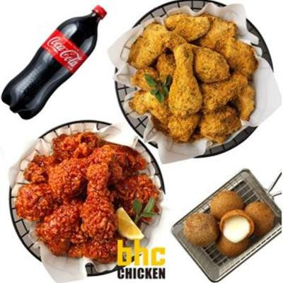 BHC 뿌링클+양념치킨+치즈볼+콜라(1.25L)