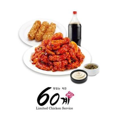 60계치킨 하하핫치킨+포테이토치즈스틱+콜라(1.25L)